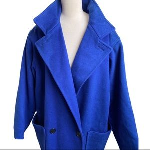 Long Royal Blue wool coat